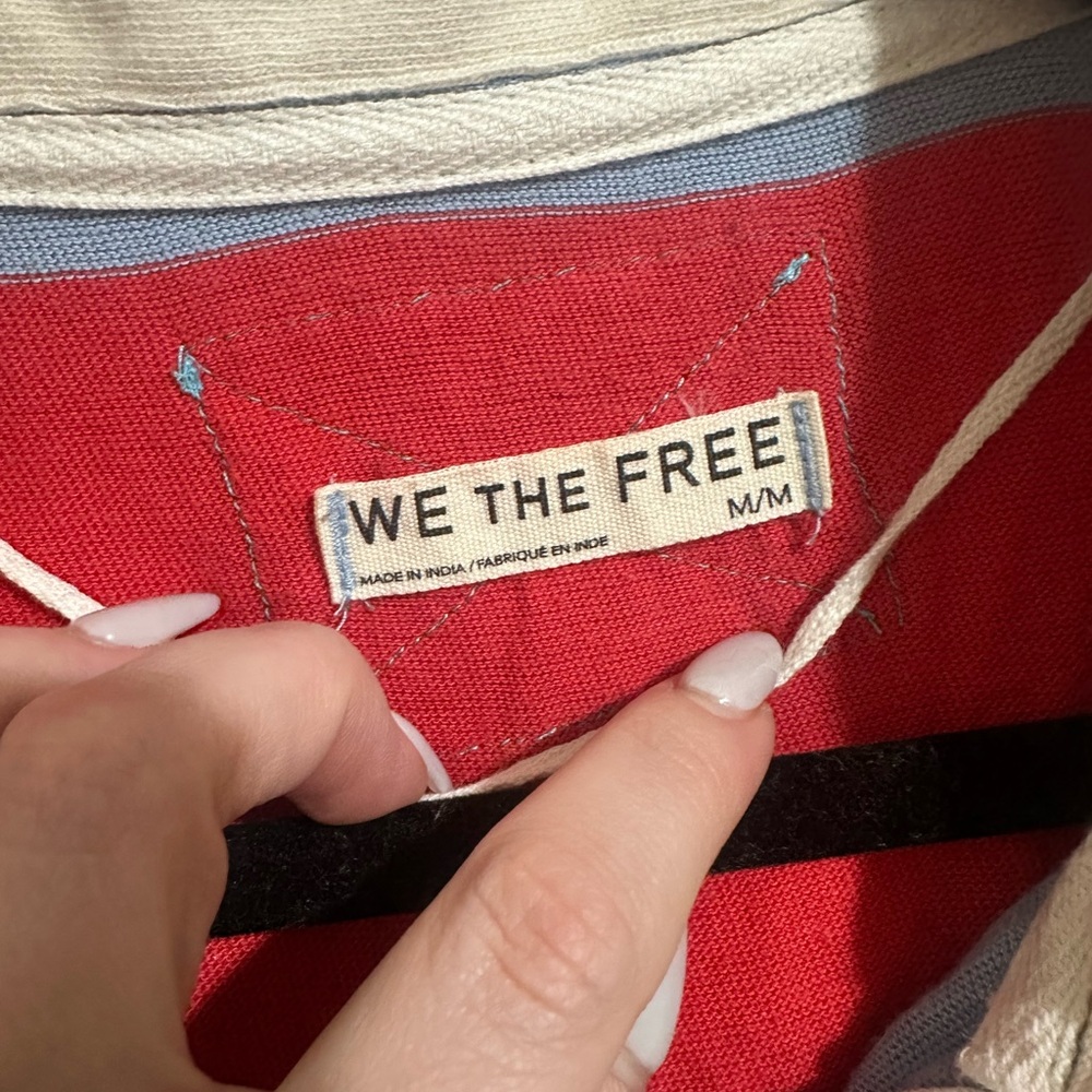 We The Free Red and Blue Striped Shirt - Picture 5 of 6